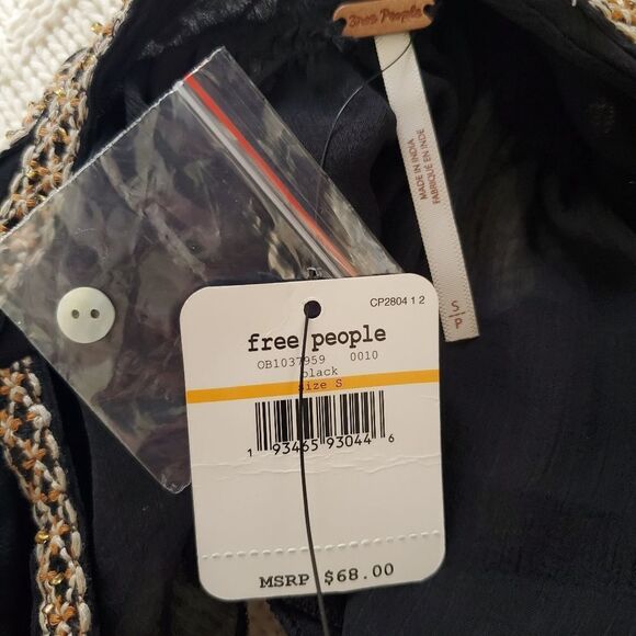 ✨ FREE PEOPLE ✨ NEW! Camille Embroidered Open-Back Camisole - [Small, Black] - Picture 12 of 14